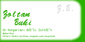 zoltan buki business card